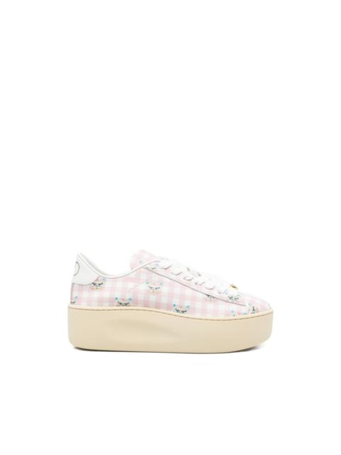 Valentino gingham platform sneakers
