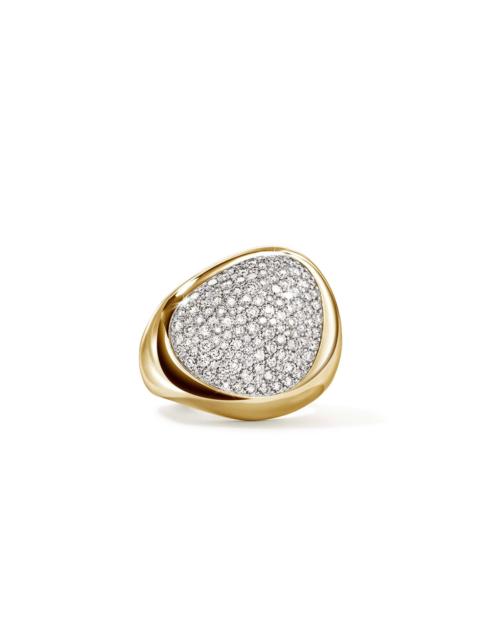JOHN HARDY Pebble Ring, Gold, Diamonds