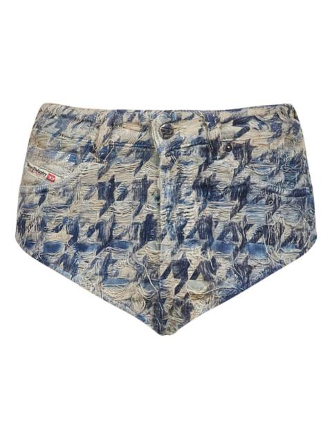 Diesel frayed denim shorts
