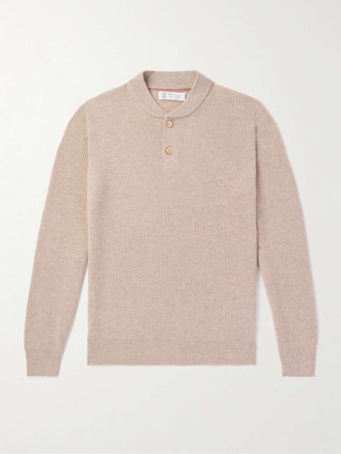 Slim-Fit Ribbed Cashmere Sweater