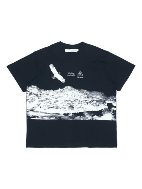 Off-White Off-White Climbing new Heights print Printing Men Loose Black OMAA038S201850161001