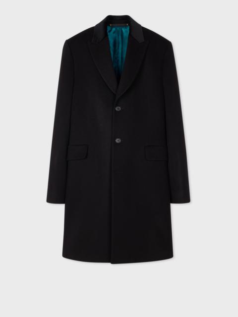 Black Wool-Cashmere Epsom Coat