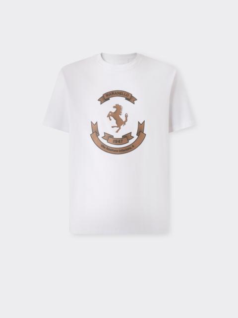 Ferrari Cotton T-shirt with logo print