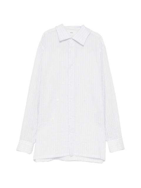 SETCHU creased striped shirt