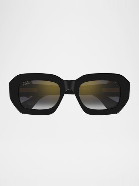 Cartier Acetate Rectangle Sunglasses