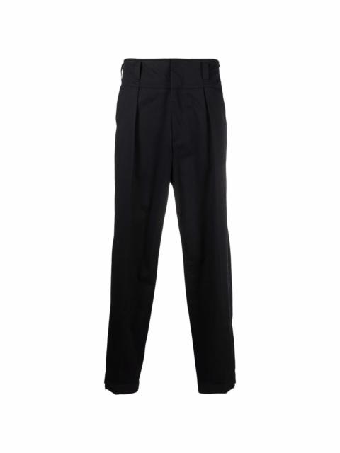 pleat detail tapered trousers