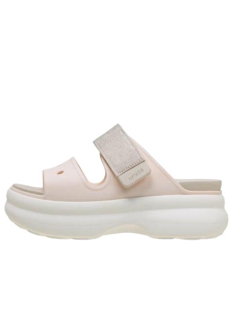 crocs (WMNS) Crocs Soho Two Strap Shimmer Sandal 'Peach Ice Frappe Chalk' 213289-86U