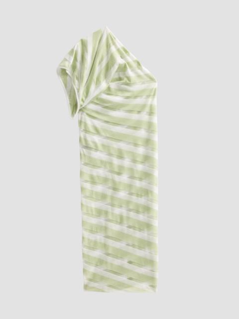 Stella McCartney Women's EXCLUSIVE. One-Shoulder Layered Sheer Striped Knit Midi Dress - Multicolor