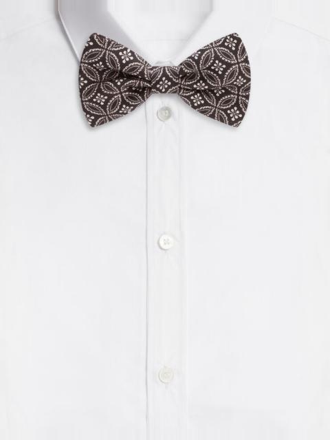 Silk bow tie with tie print