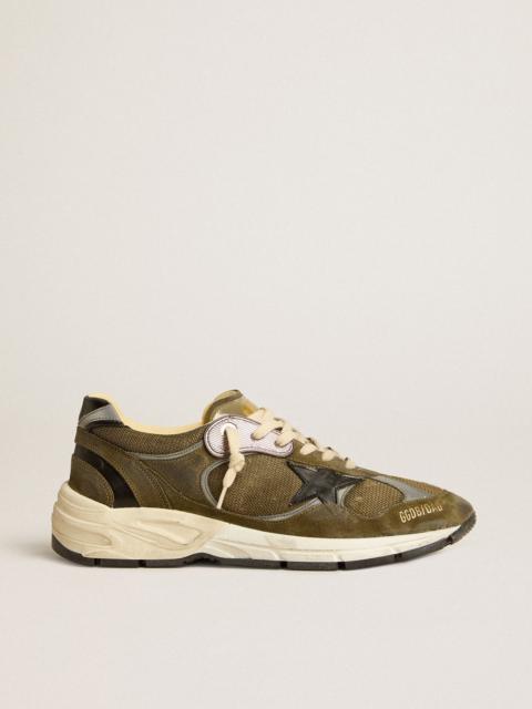 Golden Goose Men’s Dad-Star in suede and mesh with black leather star and heel tab