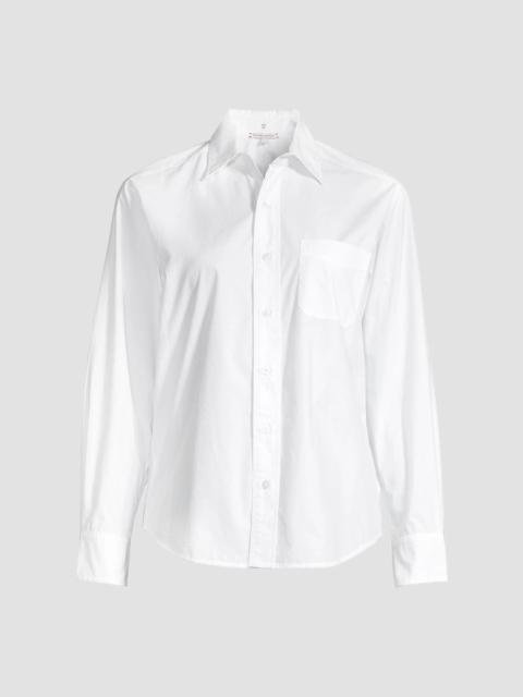 FRANCES VALENTINE Women's Perfect Poplin Button-Front Shirt - White