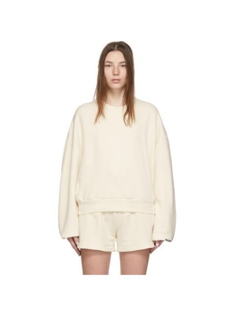 HALFBOY®️ Off-White Crew Over Cropped Sweatshirt