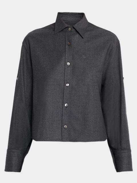 MARIA McMANUS Stretch-Wool Shirt