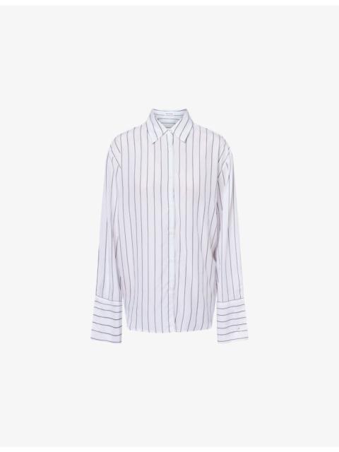 The Frankie Shop Anvers Striped Woven Shirt