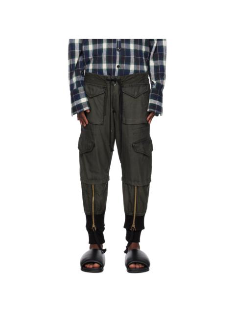 Greg Lauren Black Army Jacket Cargo Pants