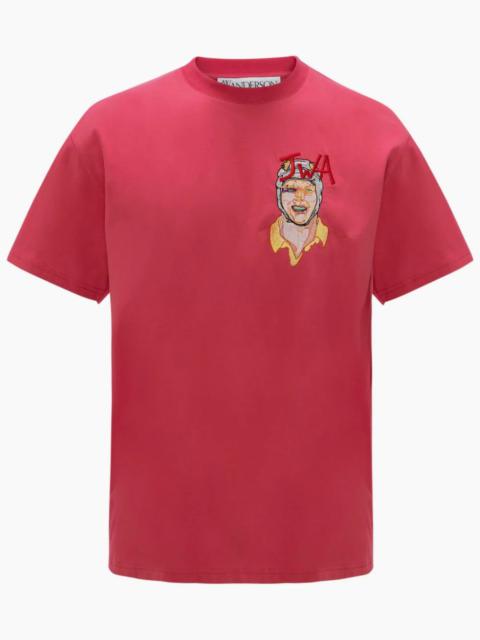 JW Anderson EMBROIDERED RUGBY T SHIRT