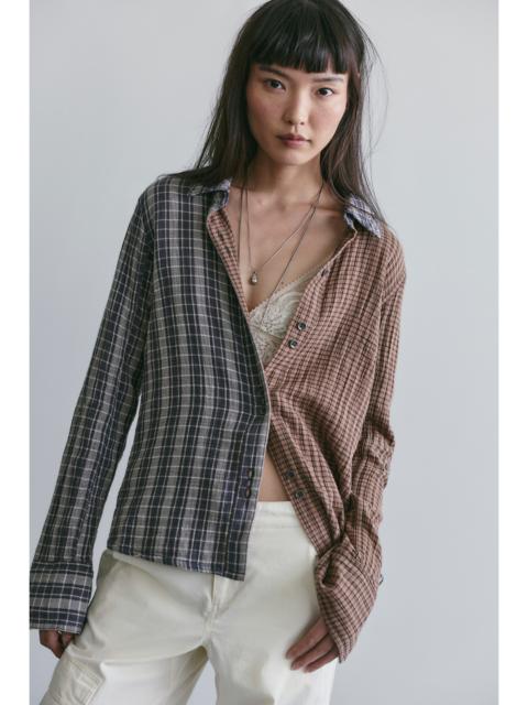 FREE PEOPLE We The Free Benny Slim Plaid Button-Down
