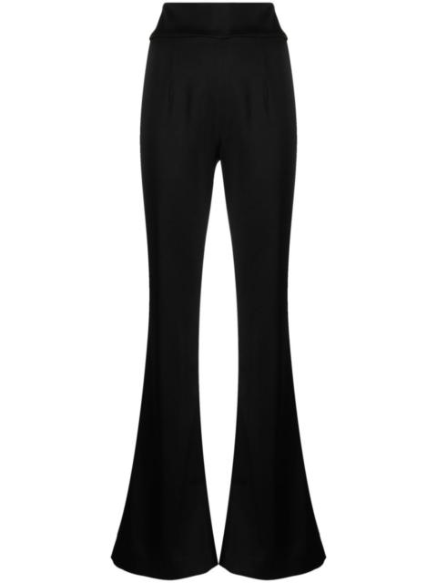 GALVAN high-waisted flared trousers