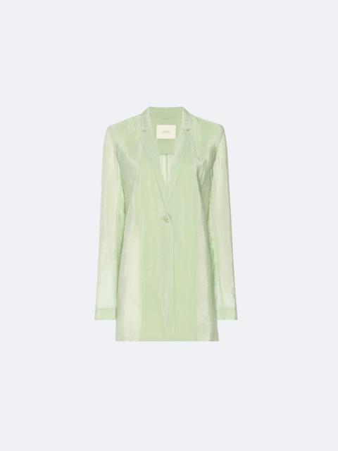 LAPOINTE Textured Sheer Cupro Blazer