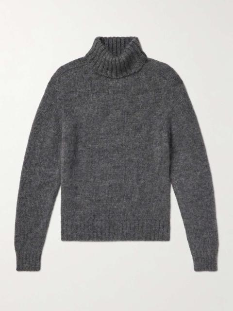 TOM FORD Brushed Ribbed Mohair and Silk-Blend Rollneck Sweater