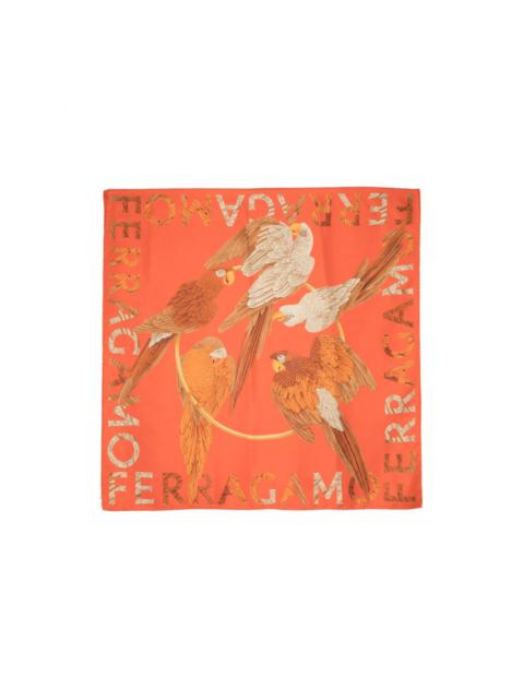 FERRAGAMO parrot-print scarf