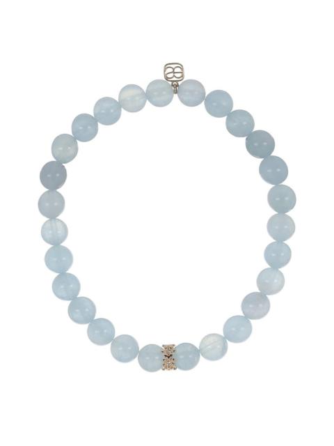 SYDNEY EVAN Aquamarine Daisy Rondelle Beaded Bracelet