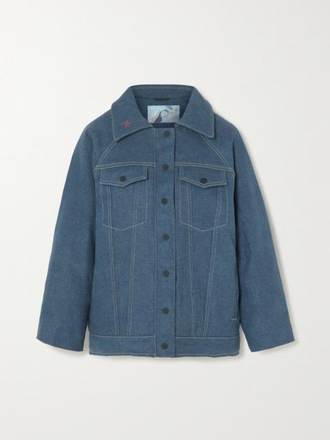 PERFECT MOMENT Corentine Embroidered Padded Denim Jacket