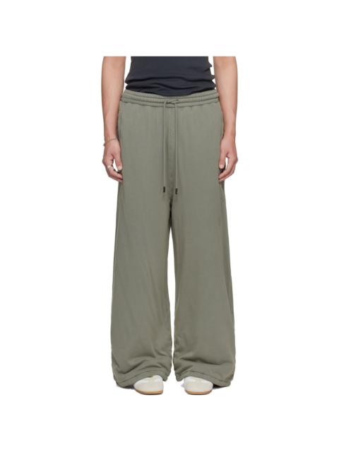 LU'U DAN Gray Wadded Bontans Sweatpants