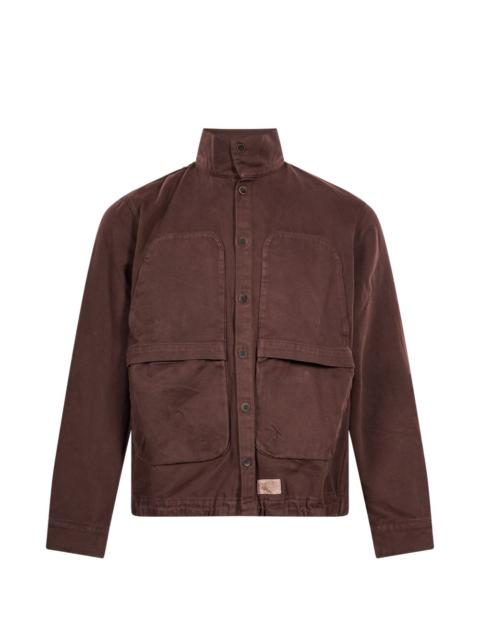 RANRA button-up funnel-neck coat