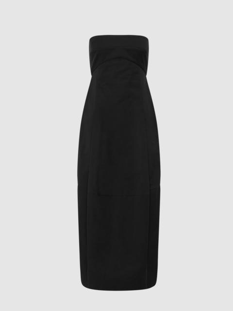 ST. AGNI Canvas Pleat Cocoon Dress - Black