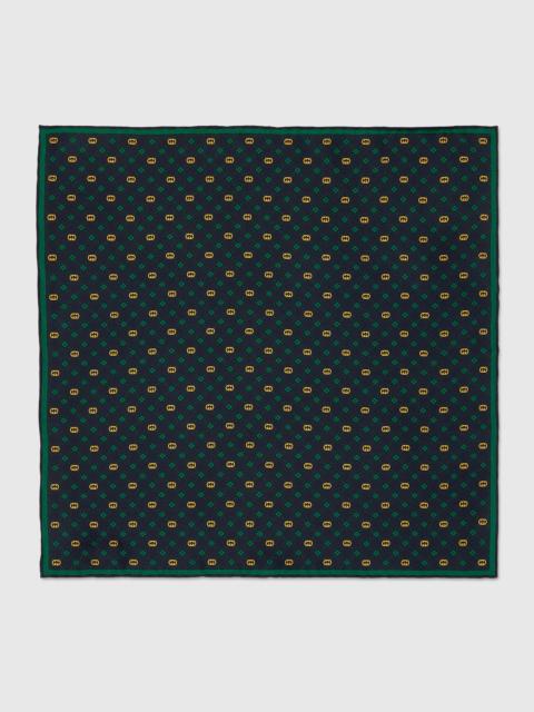 GUCCI Interlocking G silk pocket square