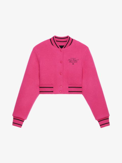 Givenchy SHORT BOMBER JACKET IN EMBROIDERED WOOL