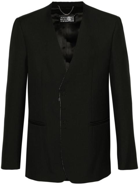 MM6 Maison Margiela collarless single-breast blazer