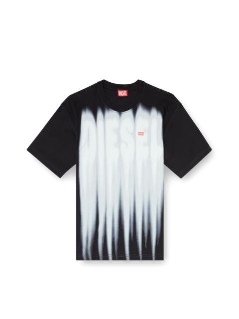 Diesel COTTON T-SHIRT WITH BOLD LOGO PRINT
