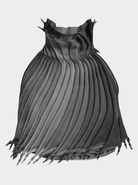 Alaïa Sculptural Pleated Crop Halter Top