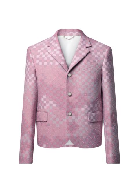 Louis Vuitton Made To Order Cropped Damoflage Tweed Jacket
