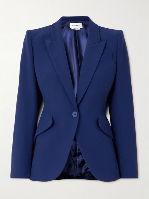Alexander McQueen Crepe blazer Midnight blue