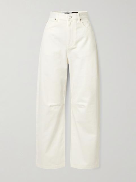 Loewe + Paula's Ibiza Paneled Embellished Mid-rise Barrel-leg Jeans