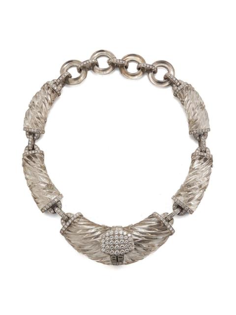 DAVID WEBB Rock Crystal Diamond Necklace