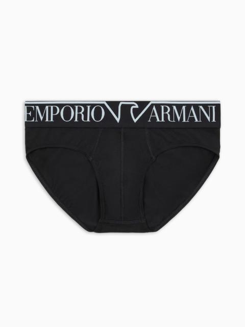 EMPORIO ARMANI ASV Megalogo organic cotton briefs