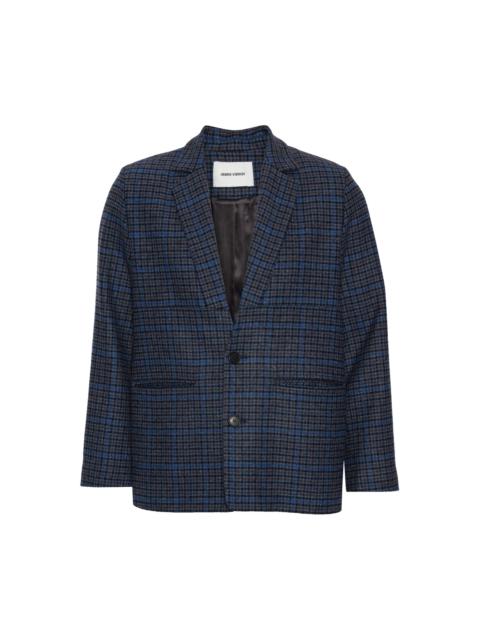 HENRIK VIBSKOV LONELY BLAZER - BLUE WOOL CHECKS