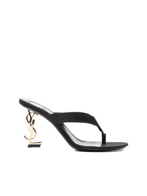 SAINT LAURENT logo-heel sandals
