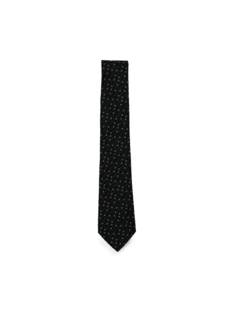 GIORGIO ARMANI POLKA-DOT DIAGONAL-STRIPE TIE