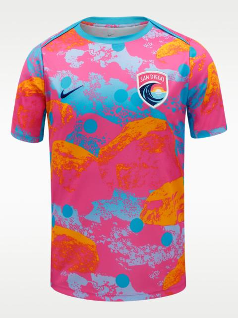 Nike San Diego Wave FC Men's Nike NWSL Short-Sleeve Pre-Match Top