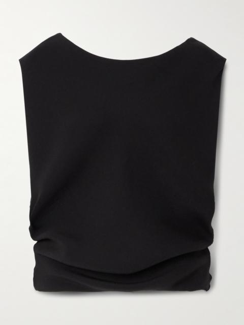 Loro Piana Cristyn Gathered Silk Crepe De Chine Top