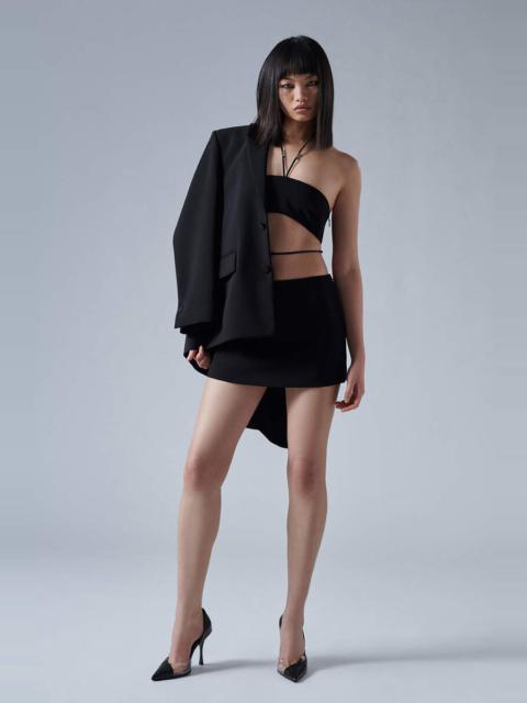 DSQUARED2 ICON LEATHER TRIM SKIRT