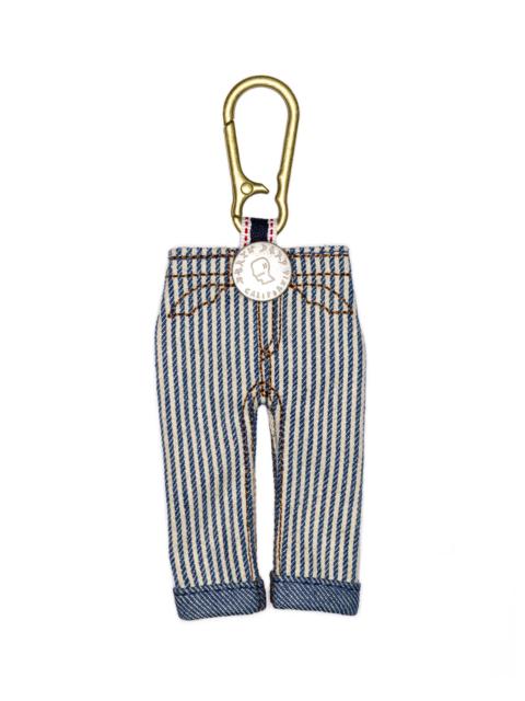 BRAIN DEAD Type 00 Denim Keychain Charm - Hickory Stripe