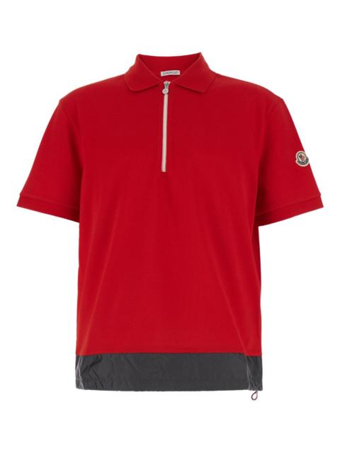 Moncler half-zip short-sleeve polo shirt