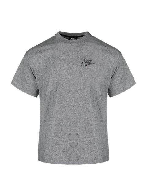 Nike Nike Logo Round Neck Casual Sports Short Sleeve Gray CU4510-902