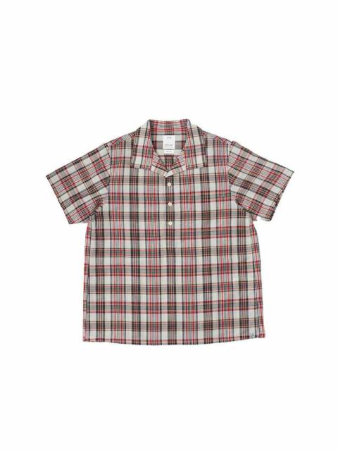 visvim FAIRWAY P.O. SHIRT S/S MADRAS RED